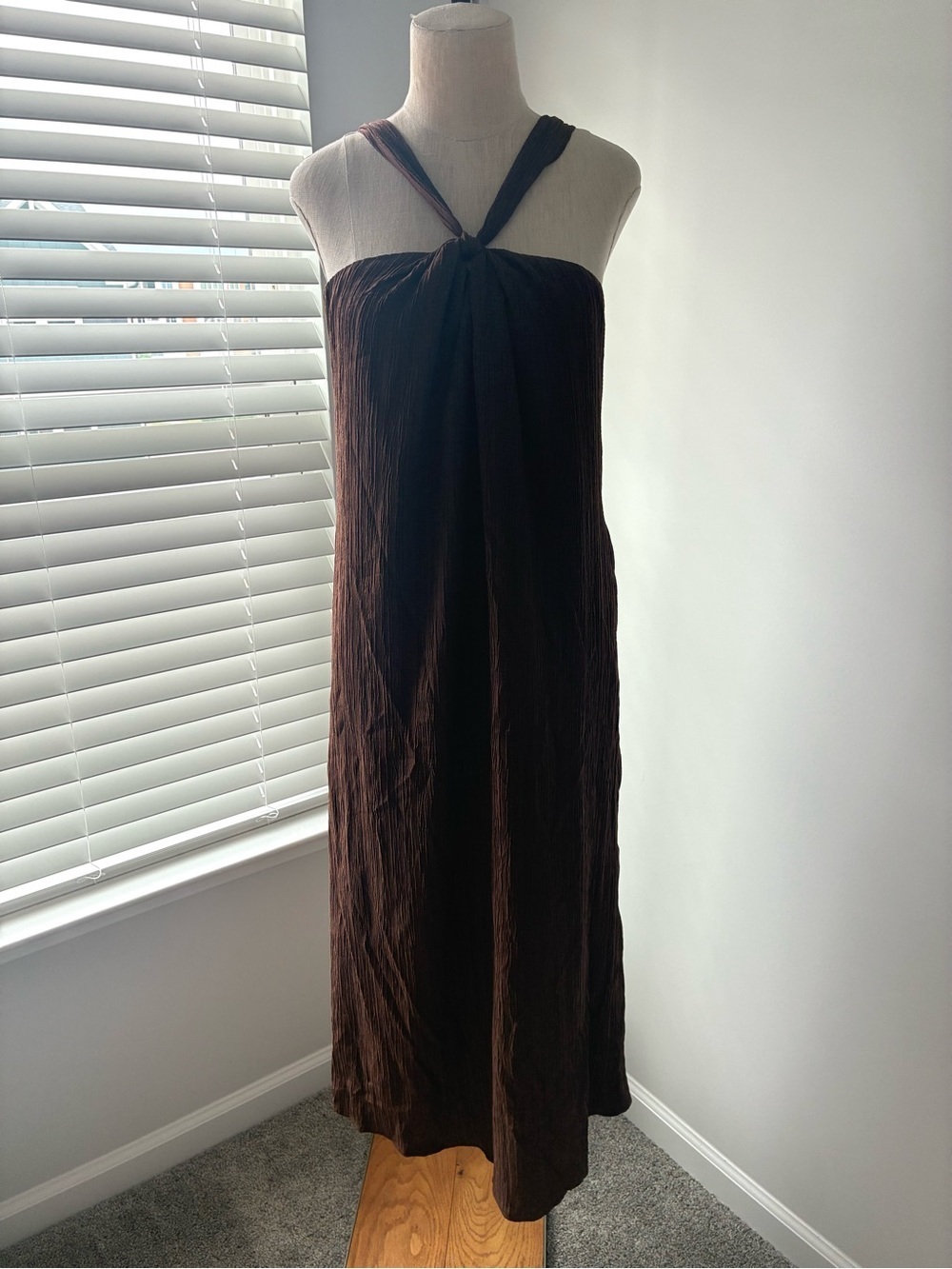 Pretty Garden Women's Casual Maxi Sleeveless Flowy Halter Neck Dress